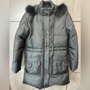 Like New Black Nylon Down filled puffer Via Spiga